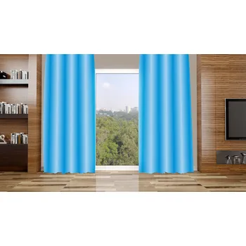 Závěs Orbytex Zatemňovací závěs hotový - duha modrá 04 Rozměry: Š/V 145x270 (1ks), Vršek závěsu: KROUŽKY