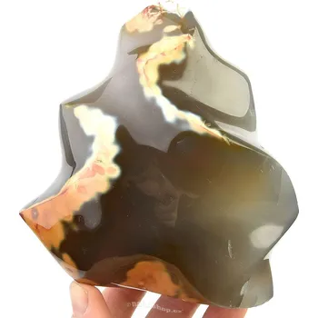 Přírodní kámen Dekorační achát plamen 970g