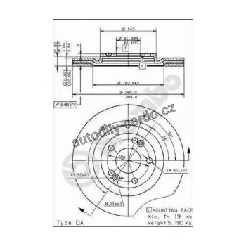 Brzdový kotouč Brzdový kotouč BREMBO 09.4626.10 - RENAULT