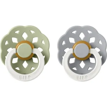 Bibs dudlíky kaučuk 2 ks 6 m+ měsíců Boheme Noční Sage/cloud