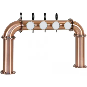 Příslušenství pro výčepní zařízení Varia-Plus Výčepní stojan U4 měděný komplet kohouty pákové medailony LED čelní přímé dochlazení kohoutů