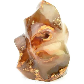 Přírodní kámen Dekorační karneol plamen s dutinou 950g