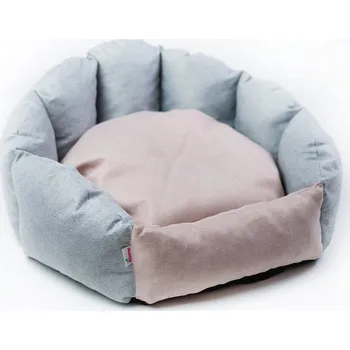 Pelíšek pro psa Diversa Pelíšek MISS SHELL šedo-růžový Délka: 1 - 50x42x30cm