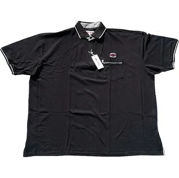 Pánské tričko Pánské tričko s límečkem černé - polokošile krátký rukáv 7XL - 12XL Kamro - 12XL