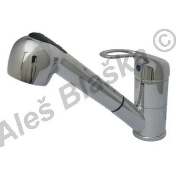 Vodovodní baterie ELLE EL 2050 vodovodní baterie páková stojánková dřez s výsuvnou sprchou (vytahovací sprškou) - CHROM EL2050