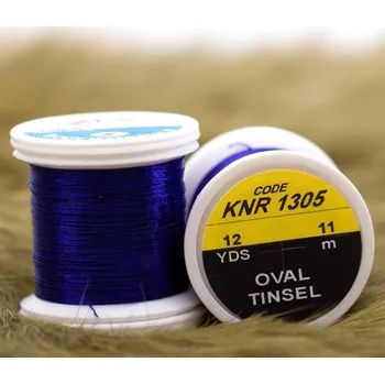 Oválná lametka Hends Oval Tinsel Dark Blue