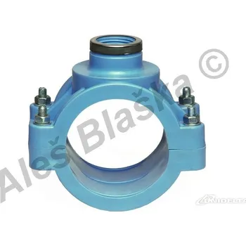 Vodovodní potrubí UNIDELTA S.p.A. - Itálie | PE (PP-S) spojka navrtávka s vyztužovacím kroužkem na polyetylénové trubky (polyš) (svěrná plastová) - 63x5/4" UNI1031