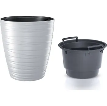 Květináč Květináč s vkladem MAXE bílý, varianta 37,5 cm