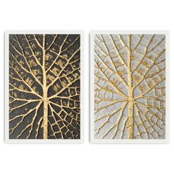 Obraz ASIR Sada obrazů 72 x 50 cm Zlatá žíla