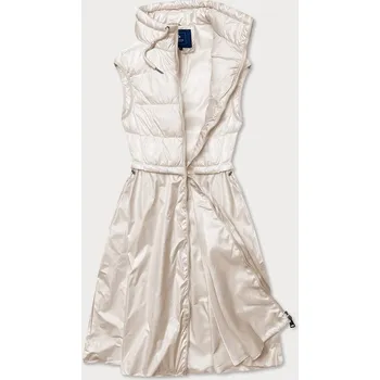 Dámská vesta Světle béžová vesta s rozšířenou spodní částí (AG3-06) odstíny béžové XL (42)