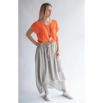 Halenka krátký rukáv s přívěskem 6126 Itálie barva: oranžová