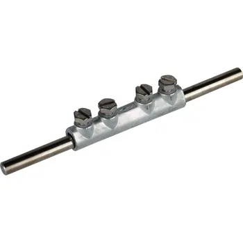 Hromosvod Válcová spojka, odlitek Zn, pro prům. 8mm se čtyřmi šrouby M6x10mm DEHN 385203