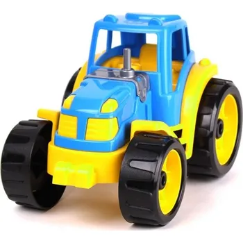 autíčko Rappa Plastový traktor 25 cm modrý
