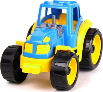 autíčko Rappa Plastový traktor 25 cm modrý
