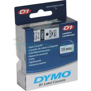 Pásek do tiskárny S0720830 45803 DYMO páska D1 plastová 19mm, černý tisk / bílý podklad, návin 7m