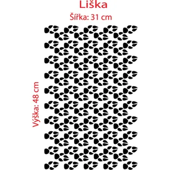 Samolepící dekorace Nabytekmorava Samolepka na zeď STOPY provedení: Stopy Lišky