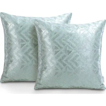 Povlak na dekorativní polštářek Sada dvou povlaků na polštář AmeliaHome Glamour Navia šedo-zelená, velikost 45x45*2