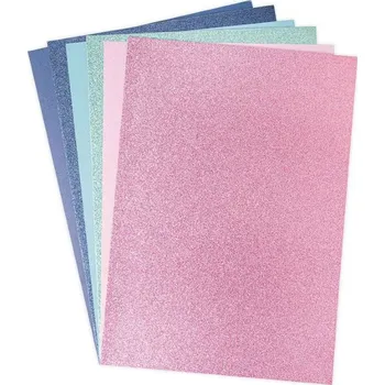 Umělecký papír Sizzix Třpytivý papír sada A4 - mix barev 250g/m2 (60ks)
