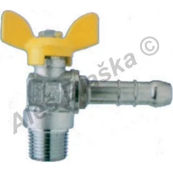 Vodovodní kohout Kulový kohout (ventil) vzorkovací na plyn rohový motýl (plynový) - 3/8"x13 9085