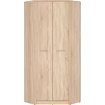 BRW Rohová šatní skříň Nepo Plus SZFN2D Dub sonoma