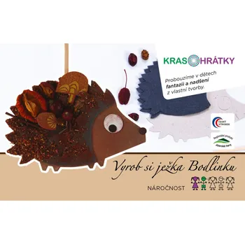 kreativní sada Krasohrátky Kreativní sada Ježek Bodlinka (Nádherná sada pro kreativní tvoření pro děti z filcu od české výtvarnice Pavly Petrnouškové. Vyrobte si vlastního ježka Bodlinku.&nbsp;Vhodné pro děti od 3 let.)