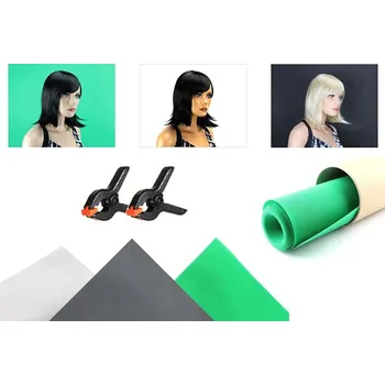 Fotopozadí Elementrix set fotopozadí zelené, černé, bílé 2x svěrka green screen (PP3)