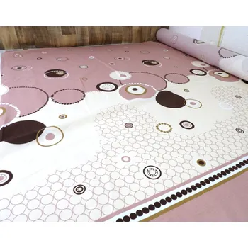 Mirtex Plátno DOMESTINO 120/22306-1 Čokoládové bublinky šíře 160cm