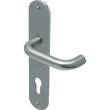 Dveřní kování COBRA LOŽISKOVÉ KOVÁNÍ UFO PB3.0 Provedení: PZ (vložkový zámek), Povrch: IN - nerez, Rozteč: 92 mm