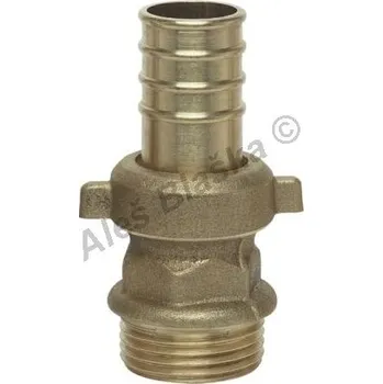 Fitinka Hadičník mosazný s převlečnou maticí přímý, nástavec na hadici - MOSAZ - 1/2"x18 A042