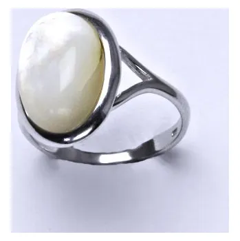 Prsten Stříbrný prsten, perleť, prstýnek ze stříbra, T 1454