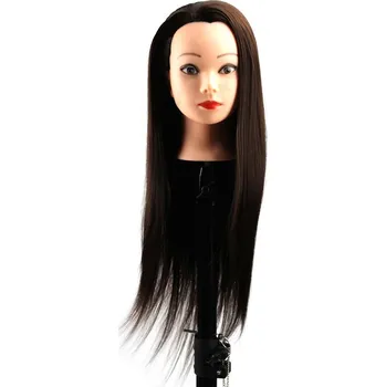 Elementrix cvičná hlava pro kadeřníky 70cm kaštanová