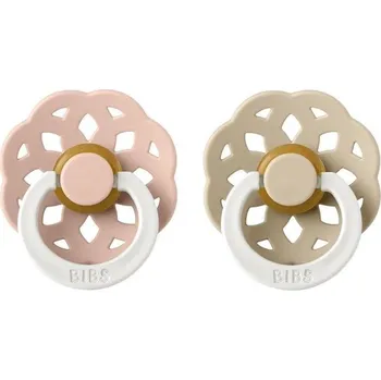 dudlíky Bibs dudlíky kaučuk 2 ks 6 m+ měsíců Boheme Noční Blush/vanilla