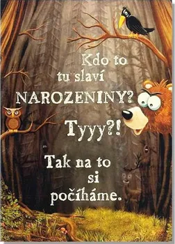 Albi Hrací přání do obálky k narozeninám Loupežnická Jiří Lábus a Jiří Pecha 14,8 x 21 cm