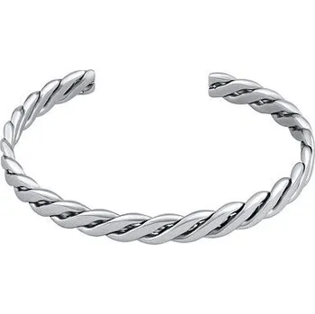 Náramek Dámský proplétaný náramek Aura otevřený z chirurgické oceli KMM136237