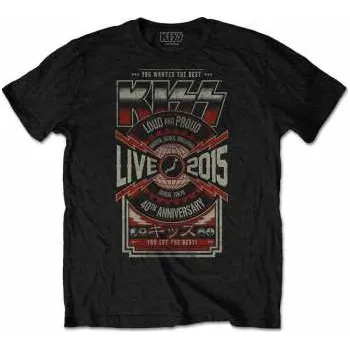 Pánská móda Merch Kiss: Tričko Japan Live 2015 M 2022