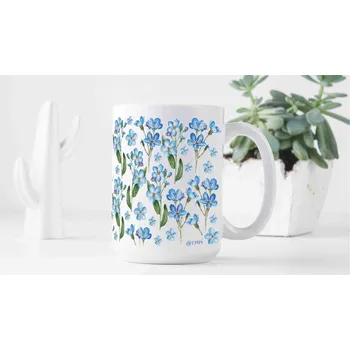 ePiPí Velký keramický hrnek 450 ml - Pomněnky