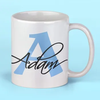 Bezva Keramický hrnek se jménem Písmeno modré