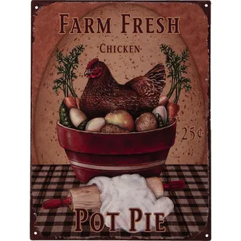 Plechová cedule Clayre & Eef, Holandsko Clayre & Eef - Plechová cedule FARM FRESH - 25*33 cm