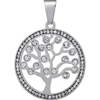Módní doplněk Přívěsek strom života Yenny z chirurgické oceli a se zirkony KMM56671