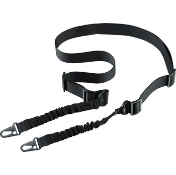 Amomax Dvoubodový popruh s karabinou stylu HK - Černý