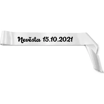 Svatební dekorace Šerpa Nevěsta + datum