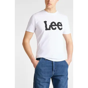 Pánské triko LEE L65QAI12 WOBBLY LOGO TEE WHITE Velikost: S Tričko zdarma při nákupu nad 3000,-!