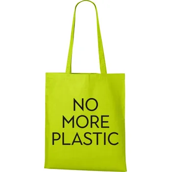 Plátěná taška No more plastic, Barva Limetková, Velikost 40×45 cm, Canvas Nákupní taška 1105
