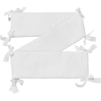 přikrývka Bílý lněný mantinel do postýlky SNOWY WHITE