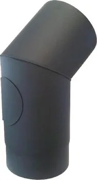 Kouřovod Eurometal Group Kouřové koleno s otvorem 120 mm černé