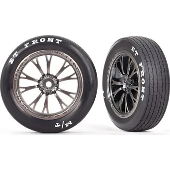 RC vybavení Traxxas kolo, disk Weld polomatný chromově černý (přední) (2)