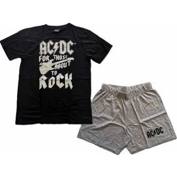 Pánská móda Merch AC/DC: Summer Pyjamas Ftatr Guitar M