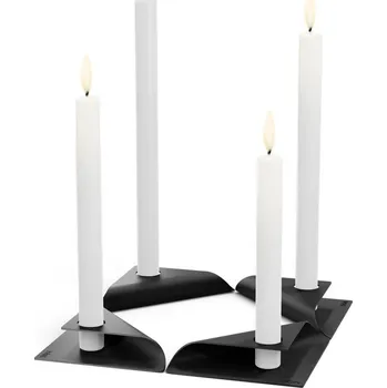 Svícen Svícen SQUARE CANDLE, sada 4 ks, černá, Höfats - doprava zdarma od 2999 Kč
