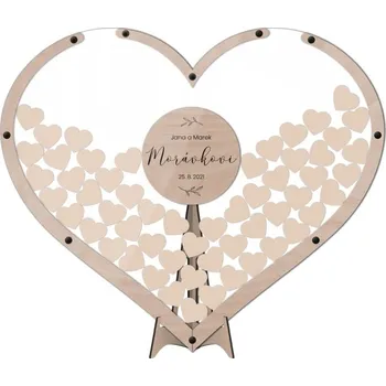 Svatební dekorace Plexi srdce na vhazování BITA