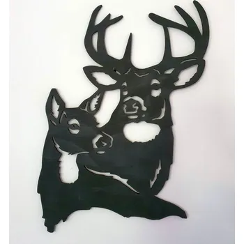 Obraz Jelen a srna obraz Tmavě hnědá lazura